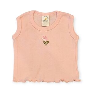 Baby Girl's Peach Sleeveless Top Size 3-6m